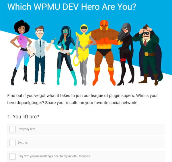 The WPMU DEVman Quiz Screenshot
