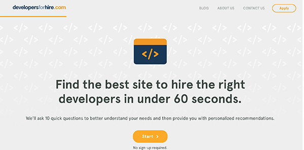 Developers for Hire.