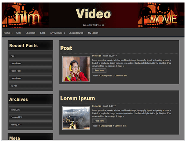 Seos video theme