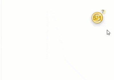 Animated bitcoin faucet plugin icon.