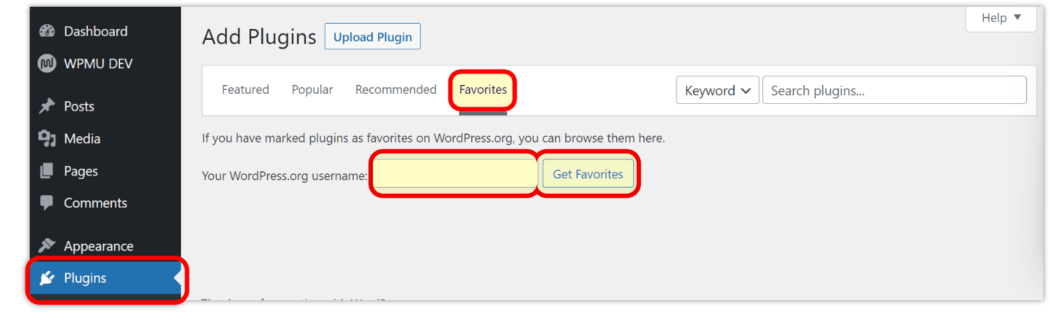 plugins add favorites 1