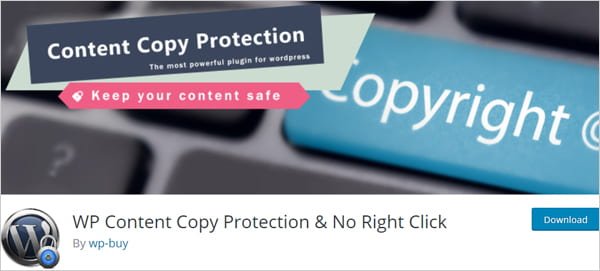 WP Content Copy Protection & No Right Click WordPress plugin