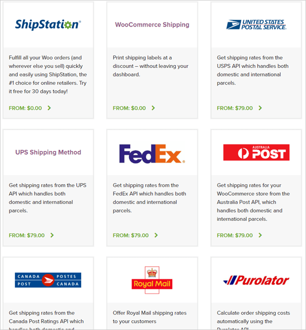 WooCommerce Extensions - Shipping Carriers image