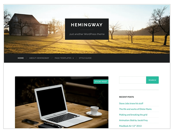 Hemingway header.