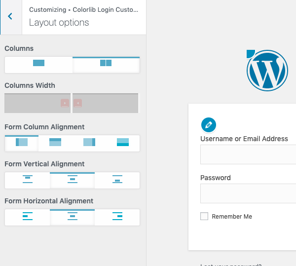 Adjust the layout of your page and the login form
