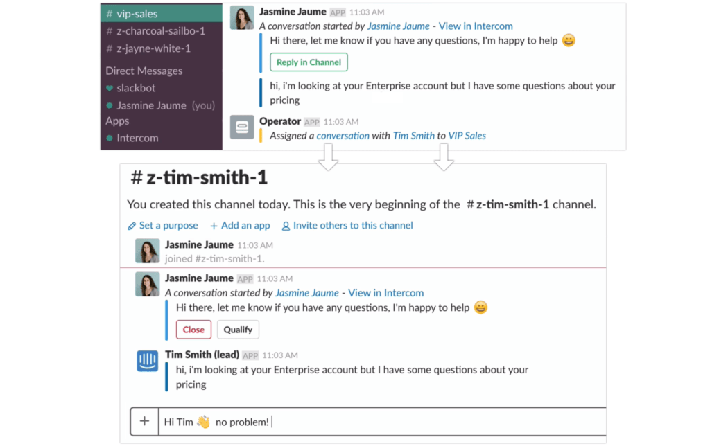 Intercom + Slack