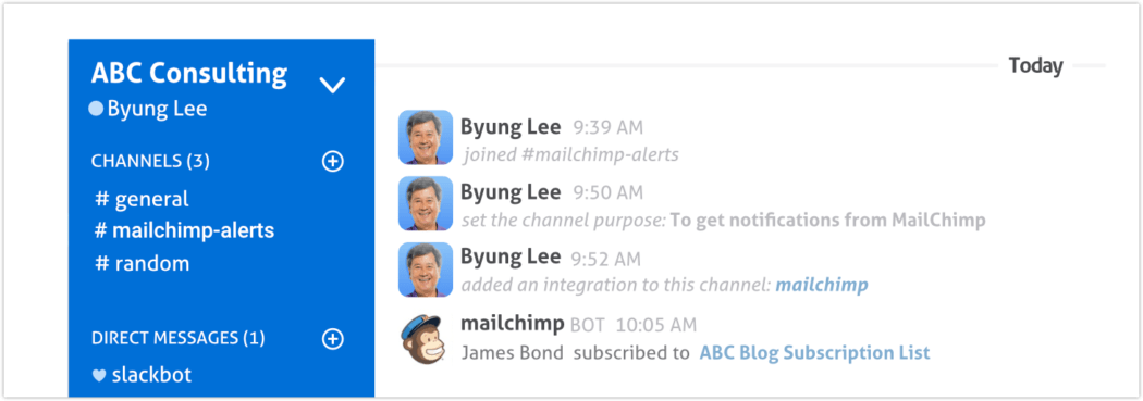 MailChimp + Slack