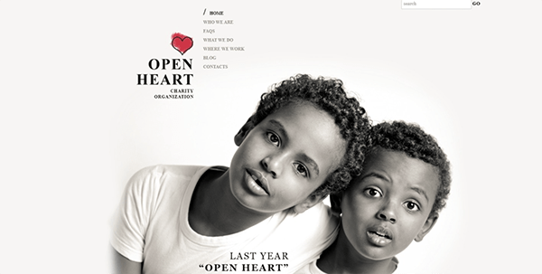 Open heart header.