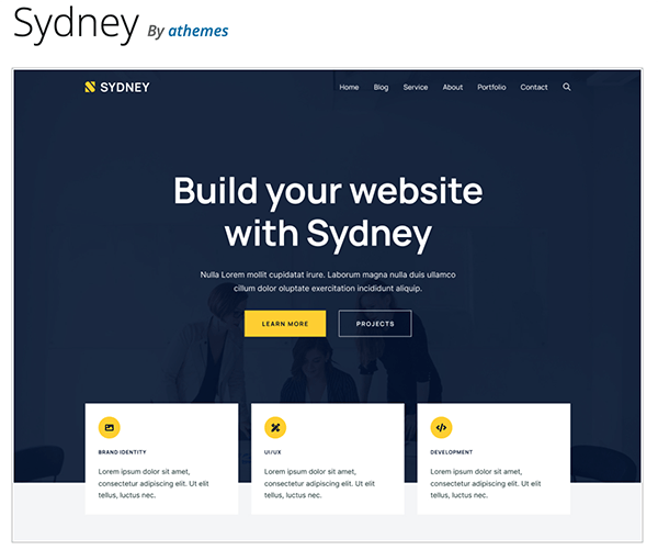 Sydney theme header
