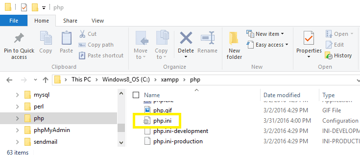 The php.ini file controls your site's PHP settings.