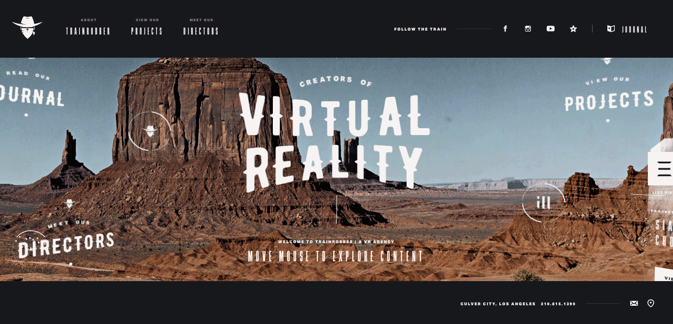 Train Robber is a virtual reality agency based in Los Angeles and New York.