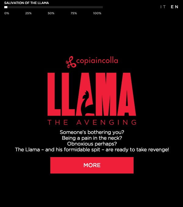 The Llama – and his formiddable spit – are ready to take revenge.
