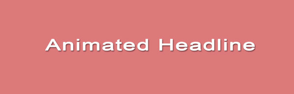 Animated Headline Plugin