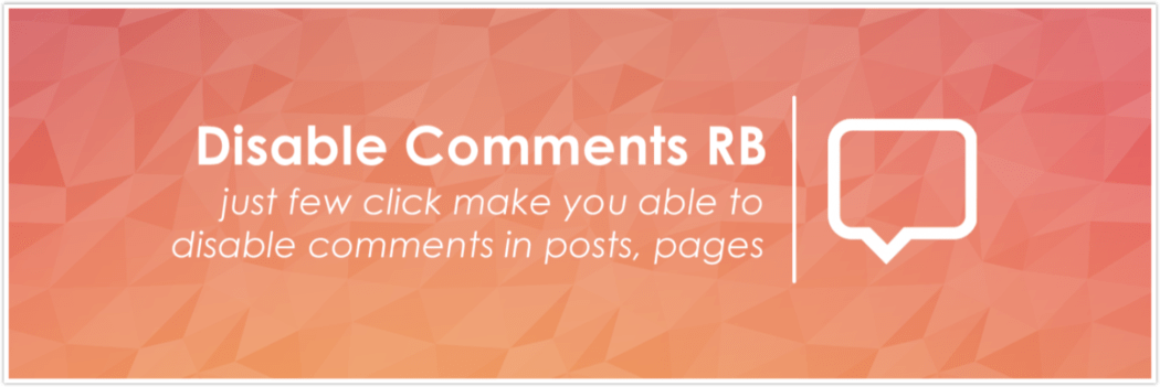Disable Comments RB plugin