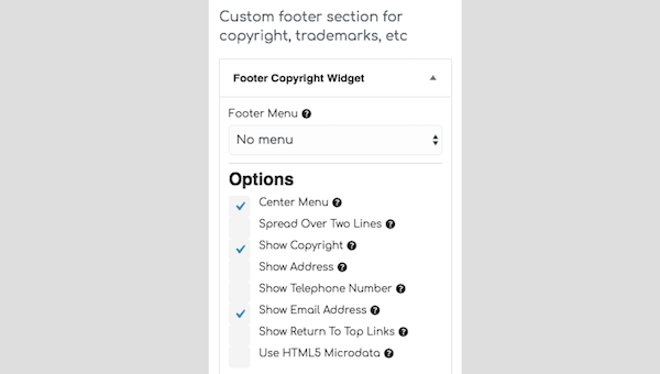 Terms of Service - TOS Footer Options