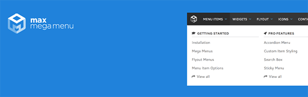 max mega menu header