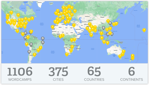 wordcamp geo map