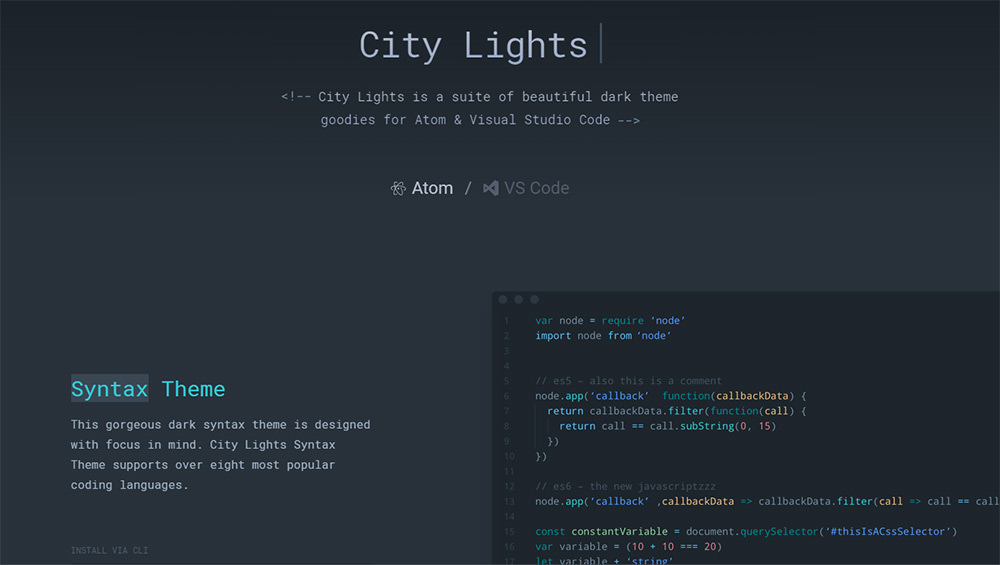 dark citylights ui