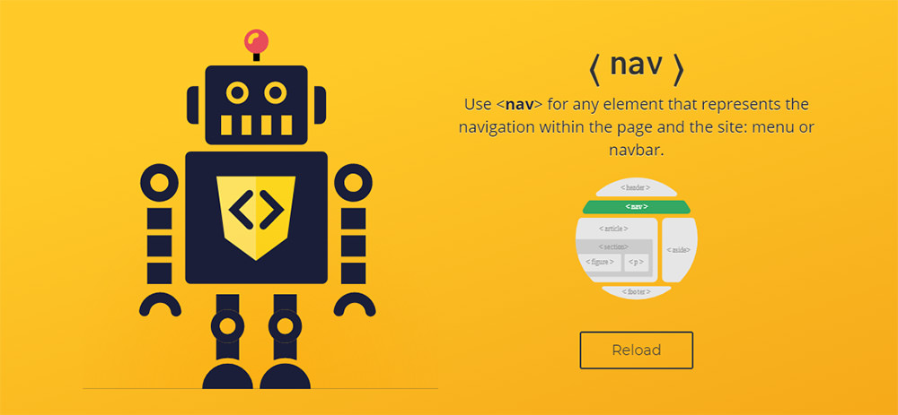 html5 semantic codes robot