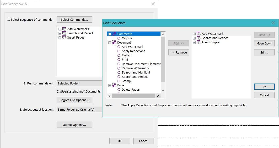 Edit Sequence in Nuance Power PDF