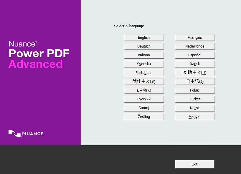Nuance Power PDF Advanced's installer