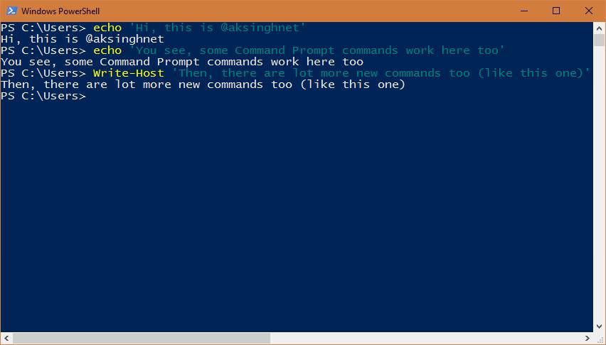 PowerShell in Windows 10