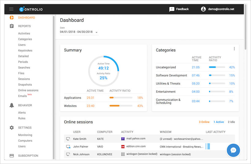 Controlio.net-online-projects-tool