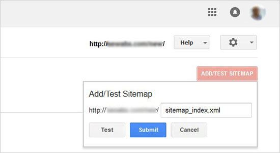 Submit sitemaps URL