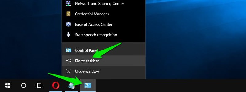 pin to taskbar