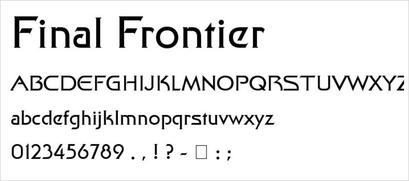 Final Frontier-free-font