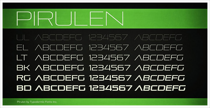 Pirulen font-free-font