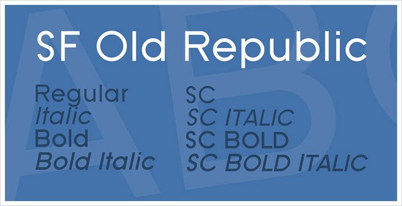 SF Old Republic-free-font