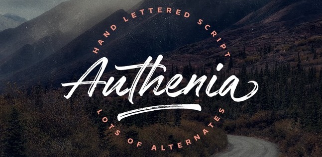 The Authenia font.
