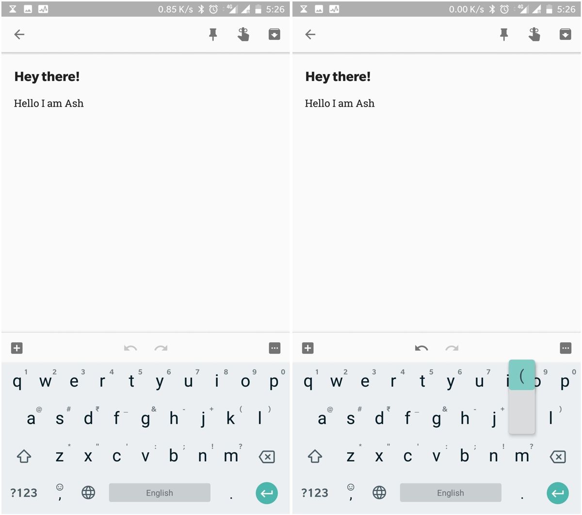 Long-press for symbols in Gboard