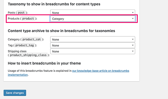 Using category in product breadcrumbs