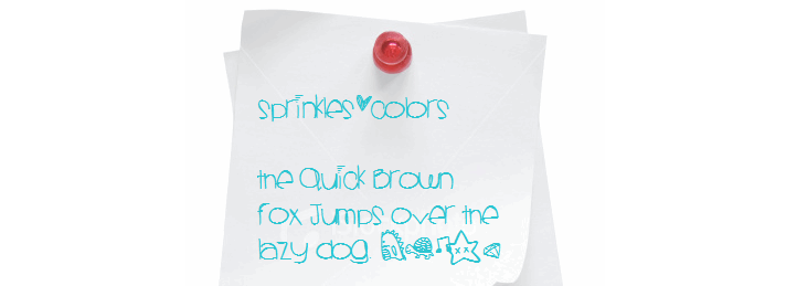The Sprinklescolors font.
