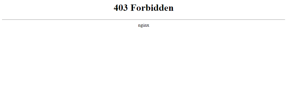 What the 403 Forbidden Error looks like at Kinsta