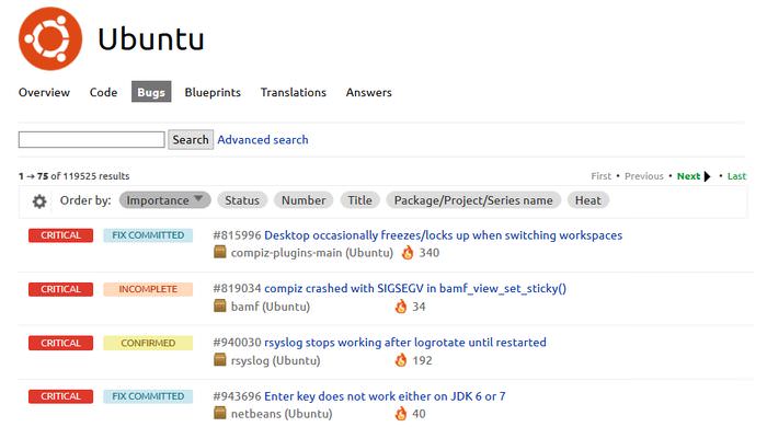 Ubuntu Bug Reports