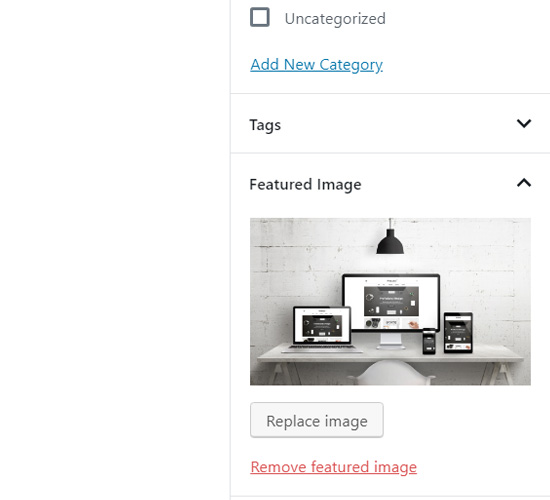 Featured image in WordPress