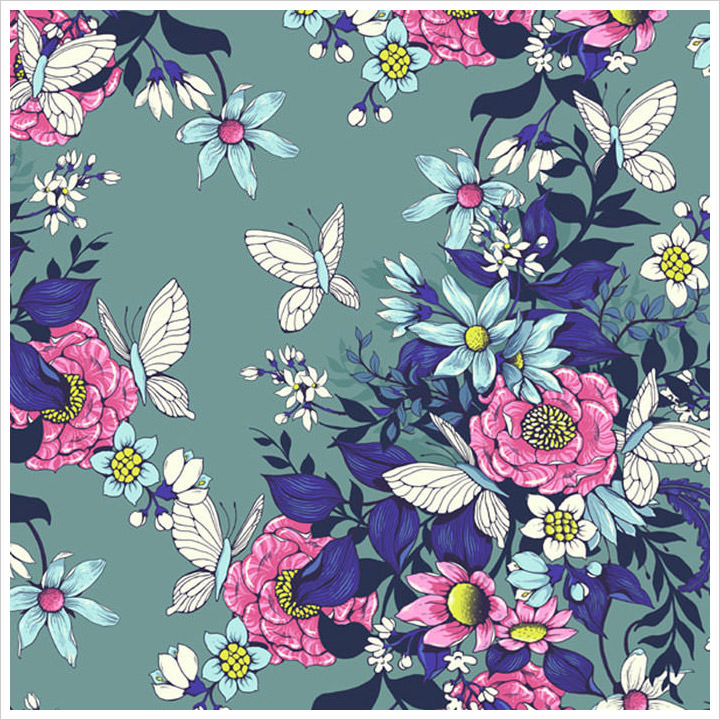 Design a Floral Pattern for Fabrics