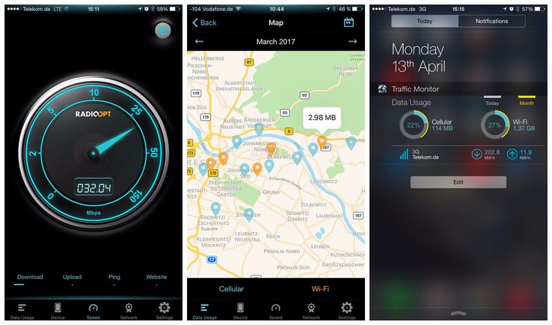 RadioOpt Traffic Monitor & 3G/4G Speed