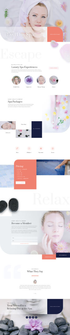 divi day spa layout pack