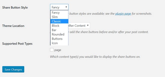 Shared Counts share button styles