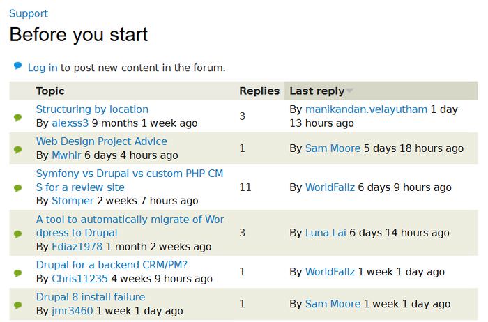 Drupal Support Forums