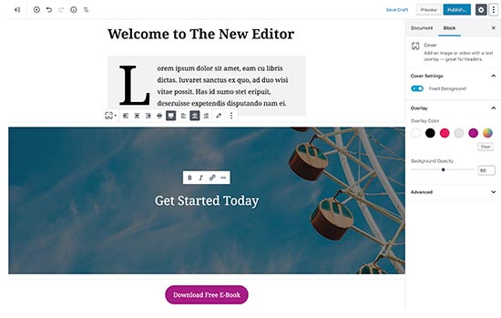 Default WordPress editor