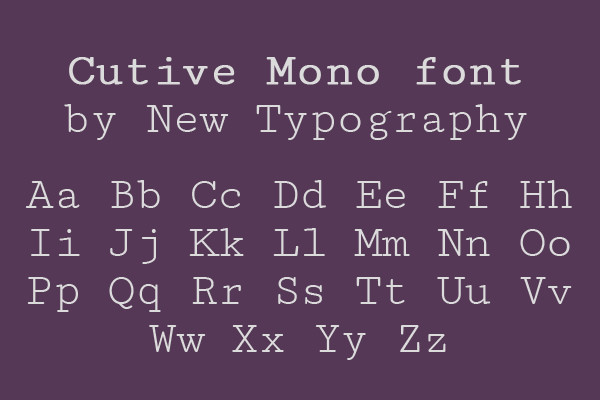 monospace fonts