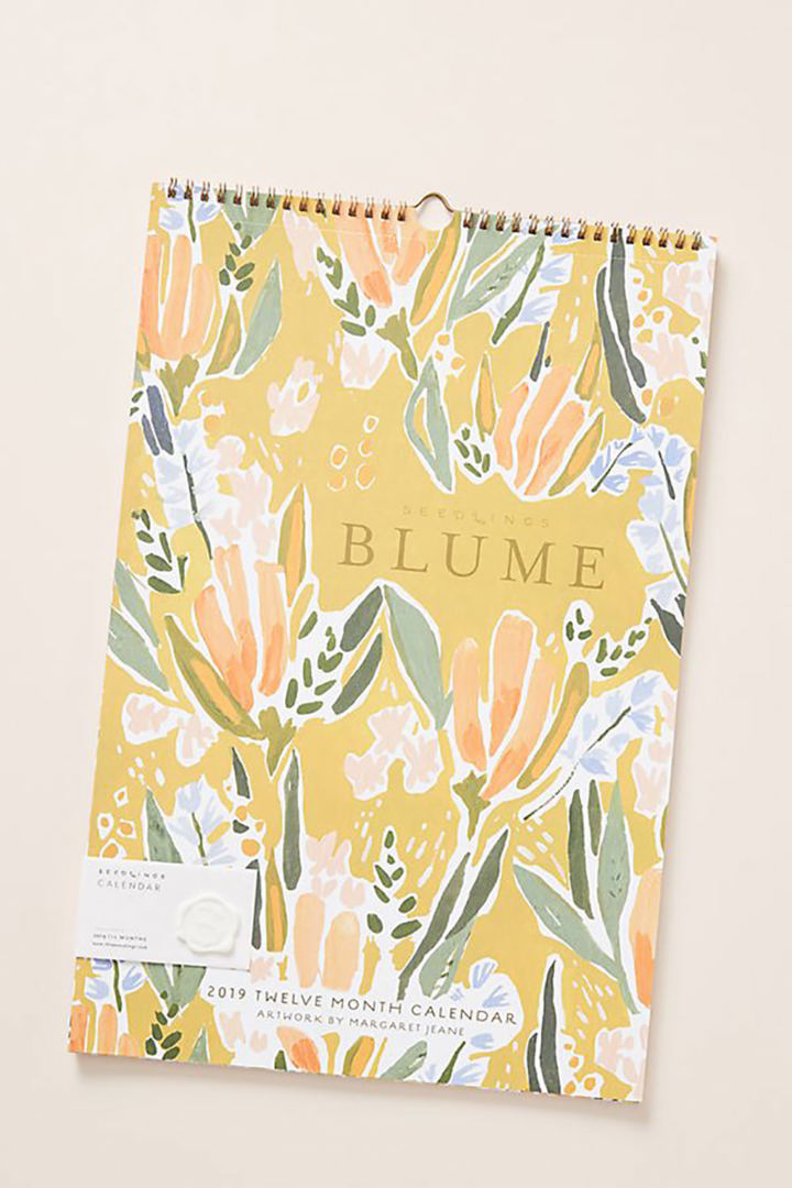 Blume 2019 Wall Calendar