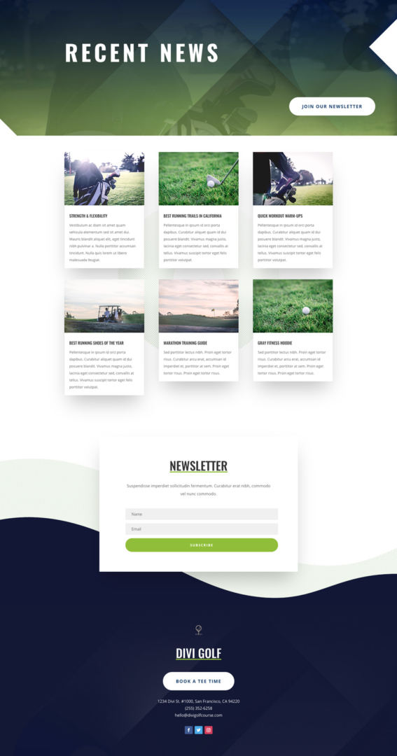 divi golf course layout pack