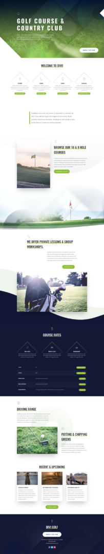 divi golf course layout pack