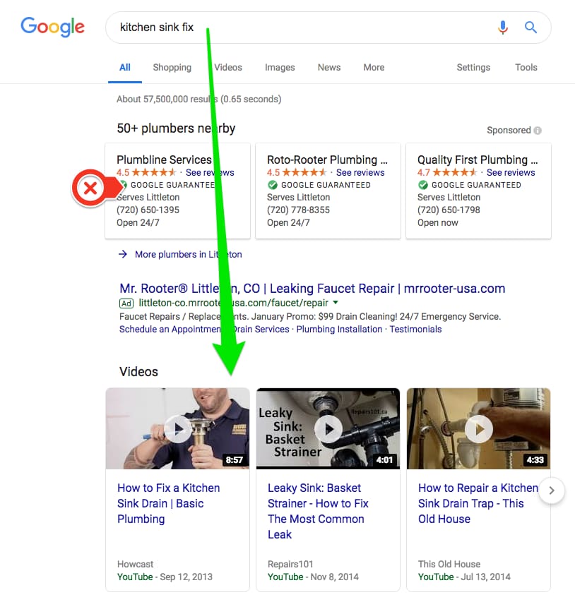 Searching for problem fix - SERP